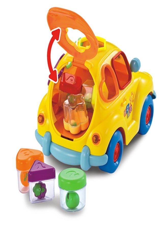 Kiditos Baby Electronic Fruit Car with Music & Light & Puzzle & Fruit Shape Sorters Learning Educational Toy (Multicolour) - Image 4